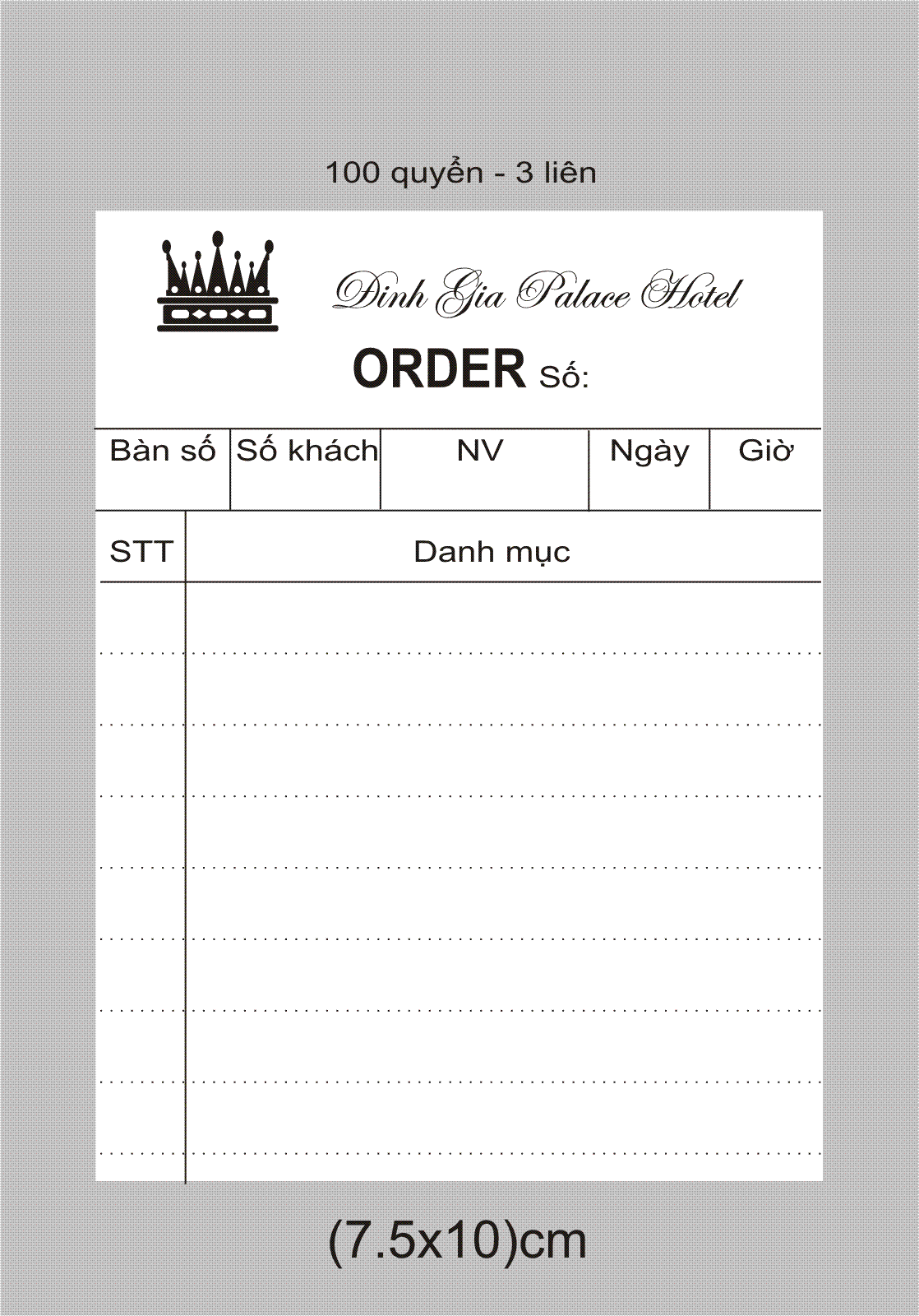 order nhà hàng